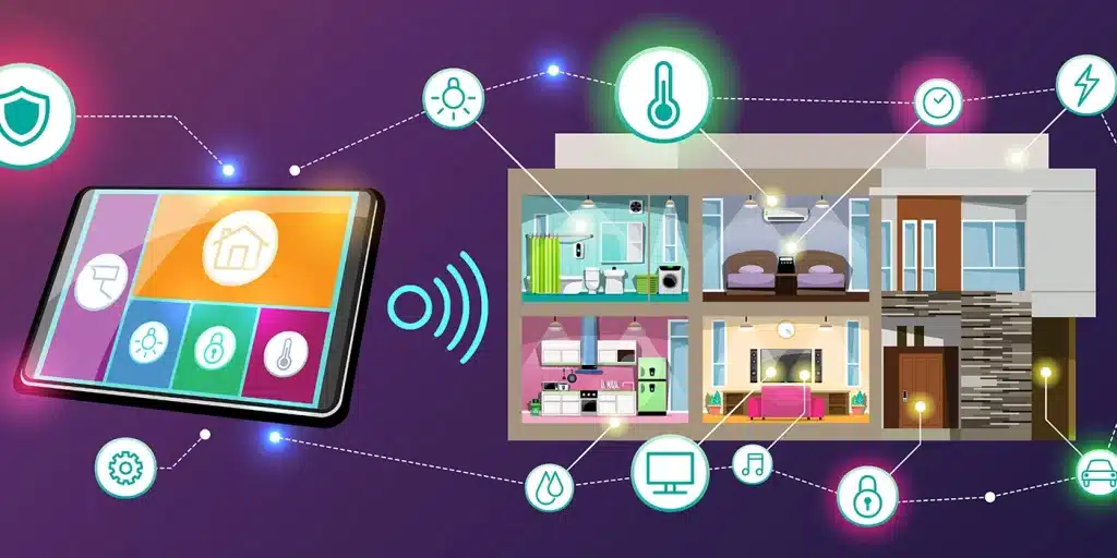 a smart home with a remote control