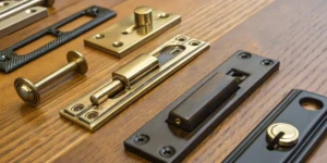 Door latches in various finishes.
