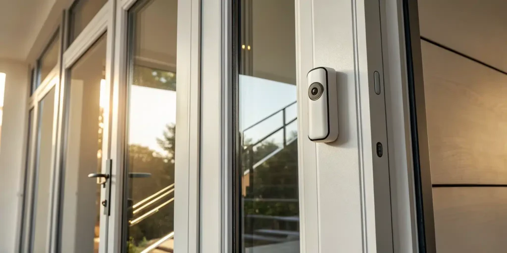 Open door sensor on glass door.
