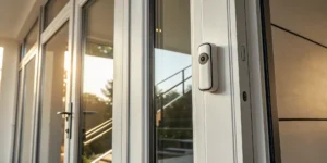 Open door sensor on glass door.