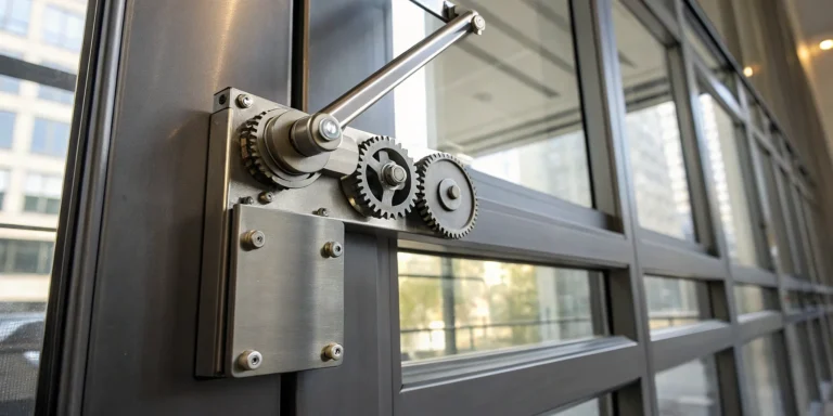 A floor check door closer from one of the top brands compared for commercial door control.