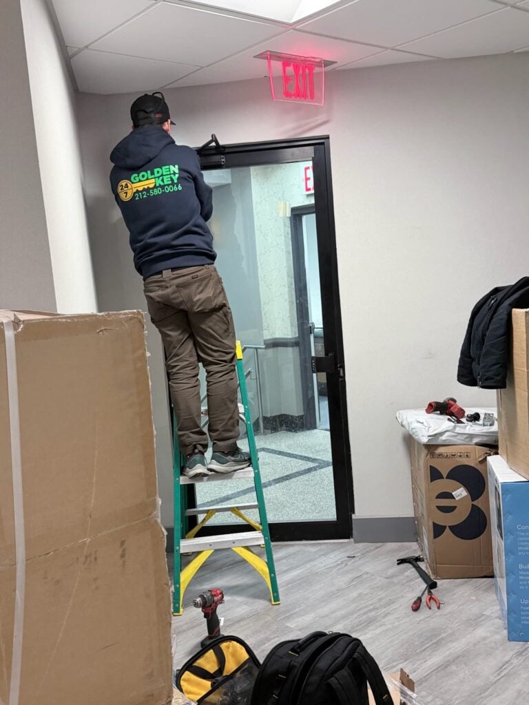 Golden Key Locksmith NYC technician on service in Flatbush, Brooklyn NYC
