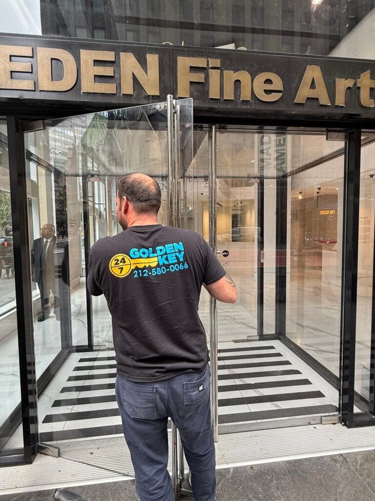 Golden Key Locksmith NYC technician on service in Yorkville, Manhattan NYC