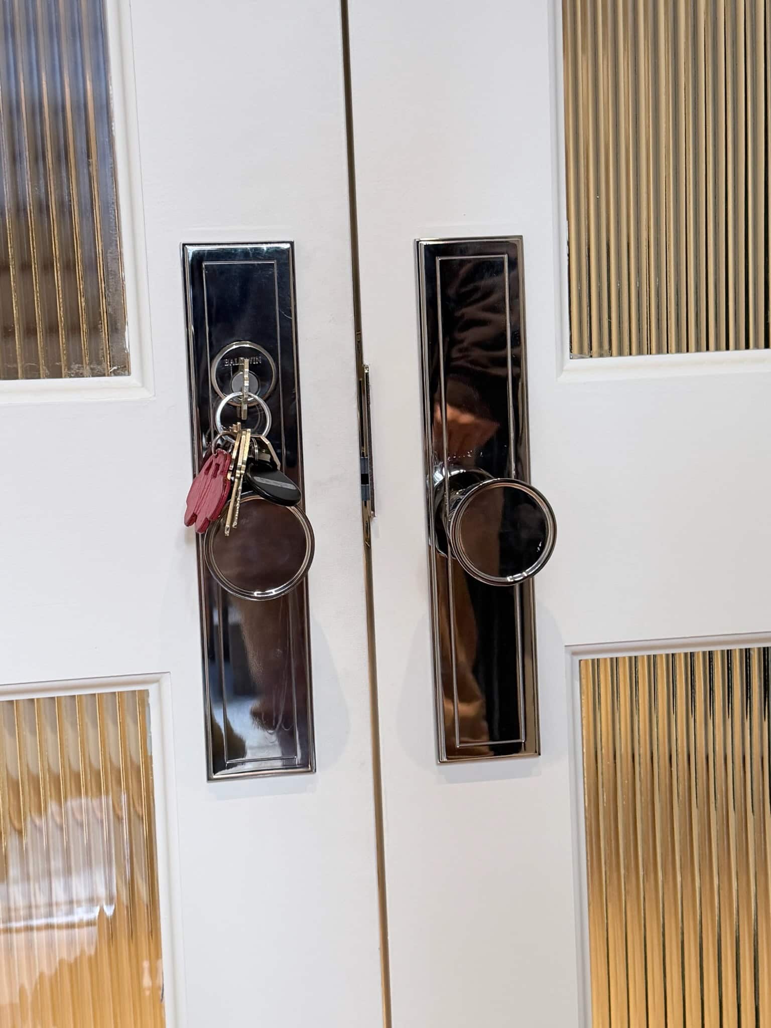Premium Baldwin door lock with keys - professional lock change service by Golden Key Locksmith NYC