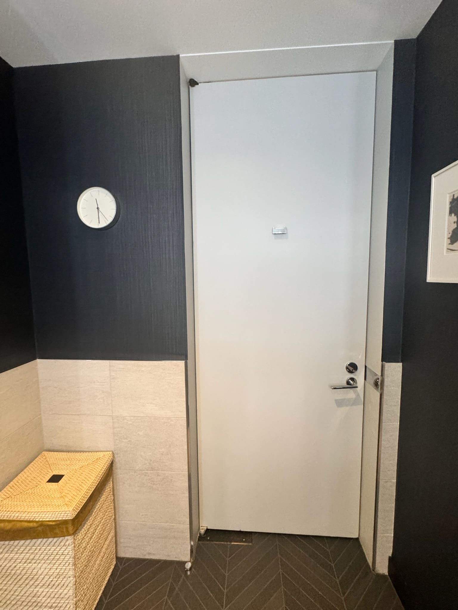 a white door in a room