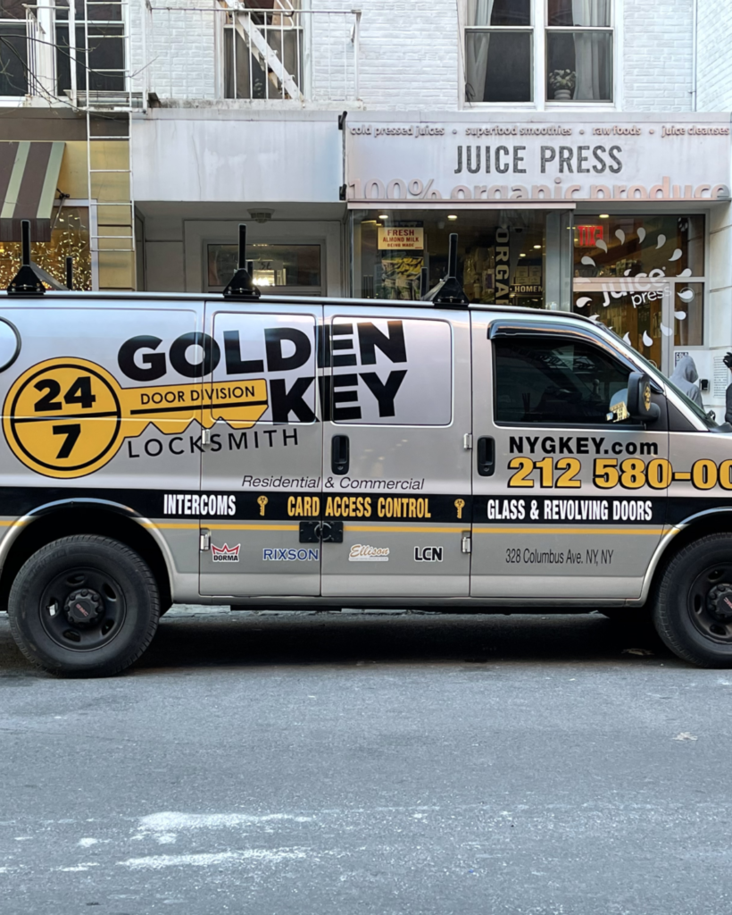 Golden Key Locksmith Van in New York City