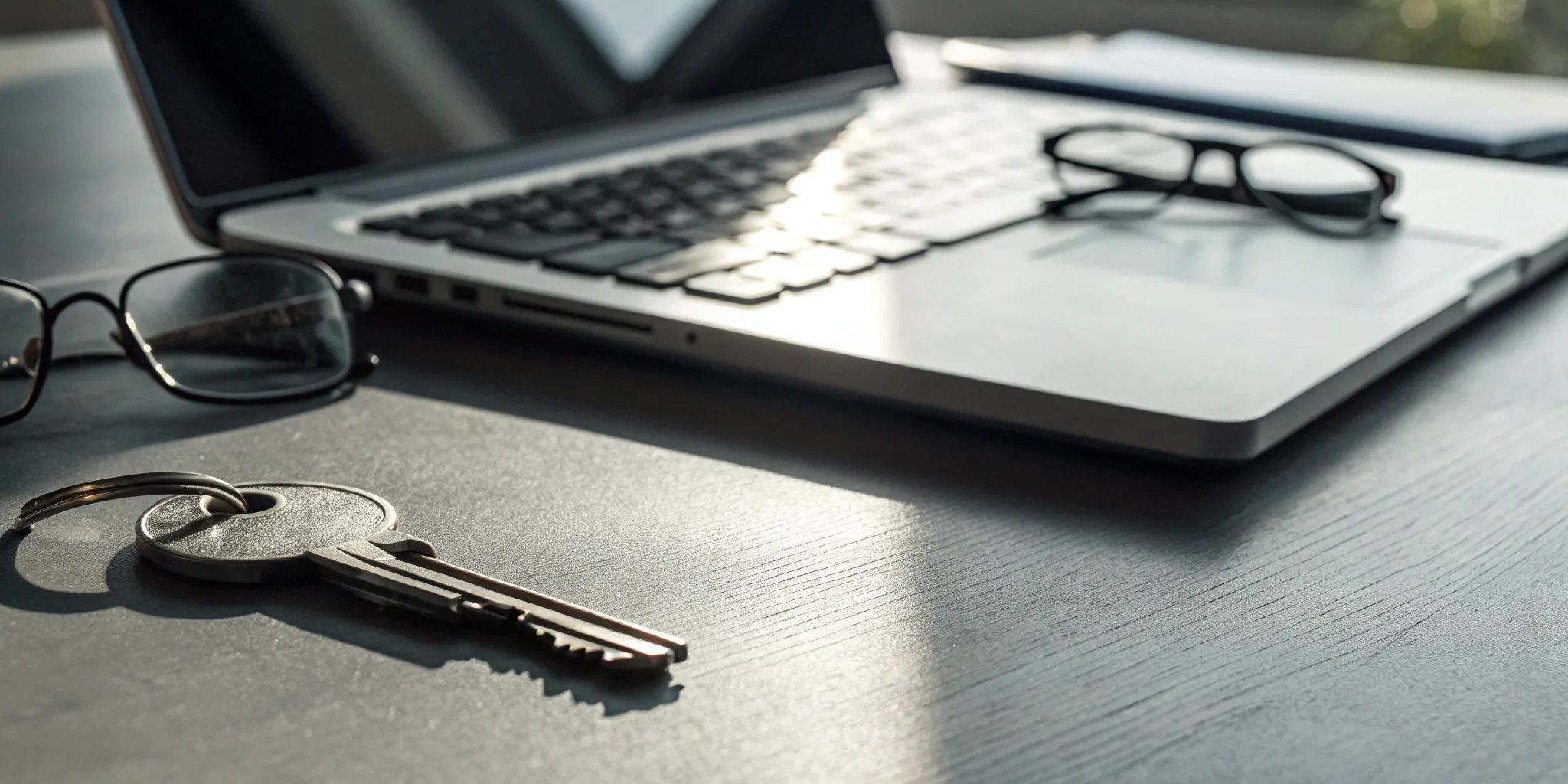 A set of keys on an office desk for a guide on the meaning of a business lock-out.