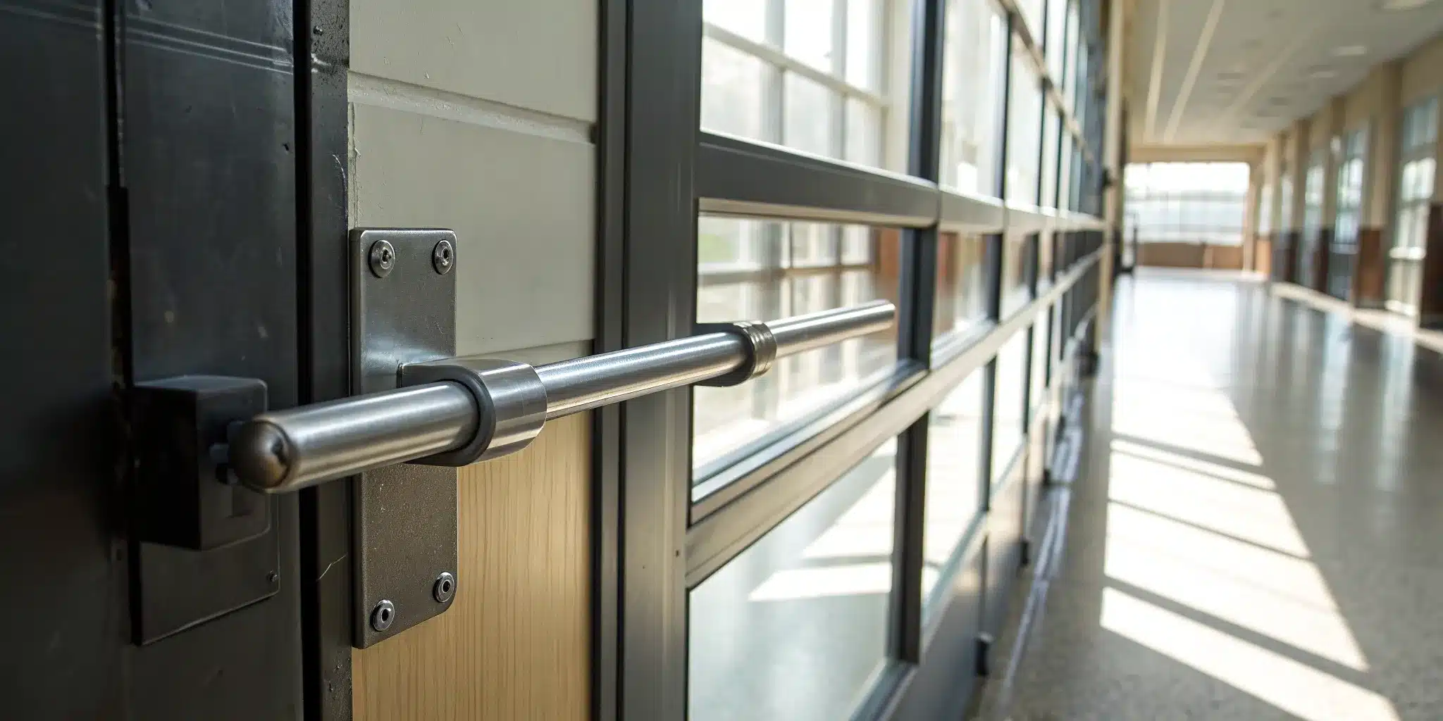 Panic bars for schools and universities provide safe and quick emergency exits.