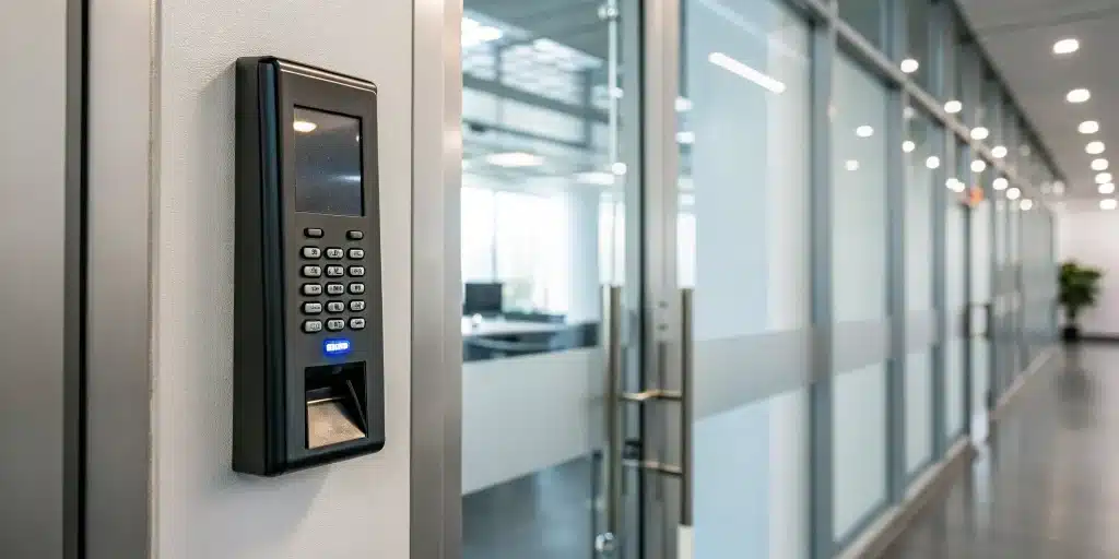 Office door access control system installation.